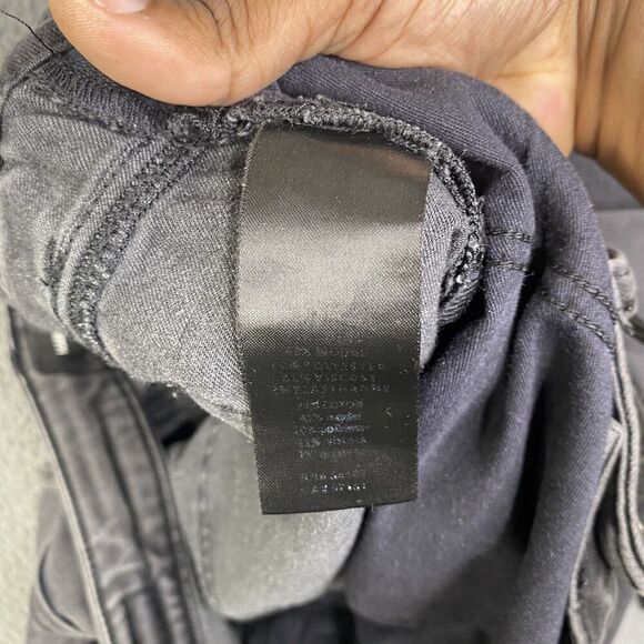 Karl Lagerfeld Jeans Mens 32 Black Slim Fit Drawstring Moto Stretch Pants Modern - Picture 7 of 11